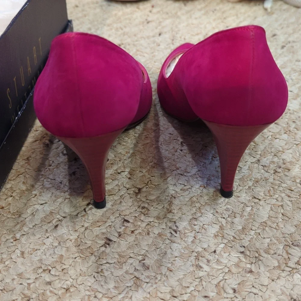 Stuart Weitzman Vintage Women's Size 5.5 Hot Pink Heels with Box
